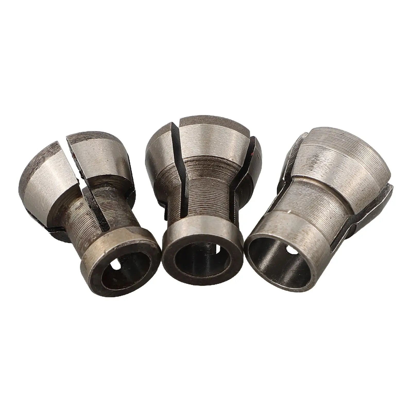 6mm/6.35mm/8mm Collet Chuck Adapter With Nut Carbon Steel Engraving Trimming Machine Router Milling Cutter Accessories M17 X 1MM Qme