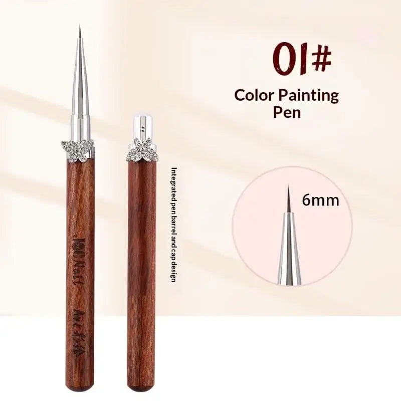 Nail Art Brushes Professional Tech Detachable Rod Zircon Butterfly Qme 1