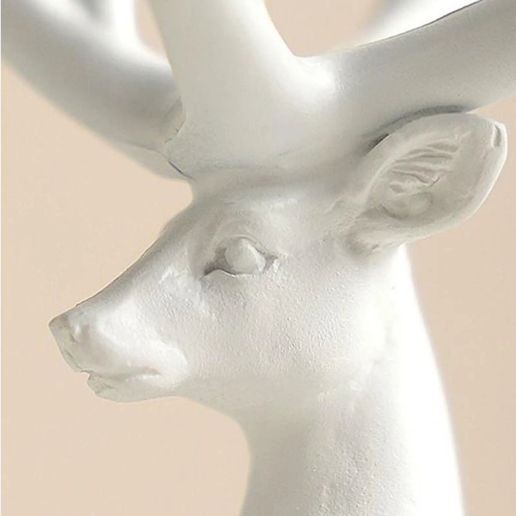 Deer Figurine 2-Piece Christmas Table Centerpieces Resin Reindeer Qme