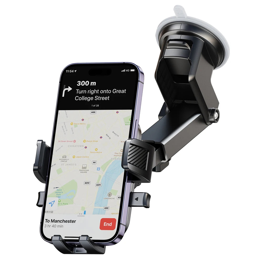 Car Phone Holder Mount Stand with Suction Cup 360 Rotating GPS Support Dashboard & Windscreen Phone Holder for 4-7.2 Inch Phones Qme