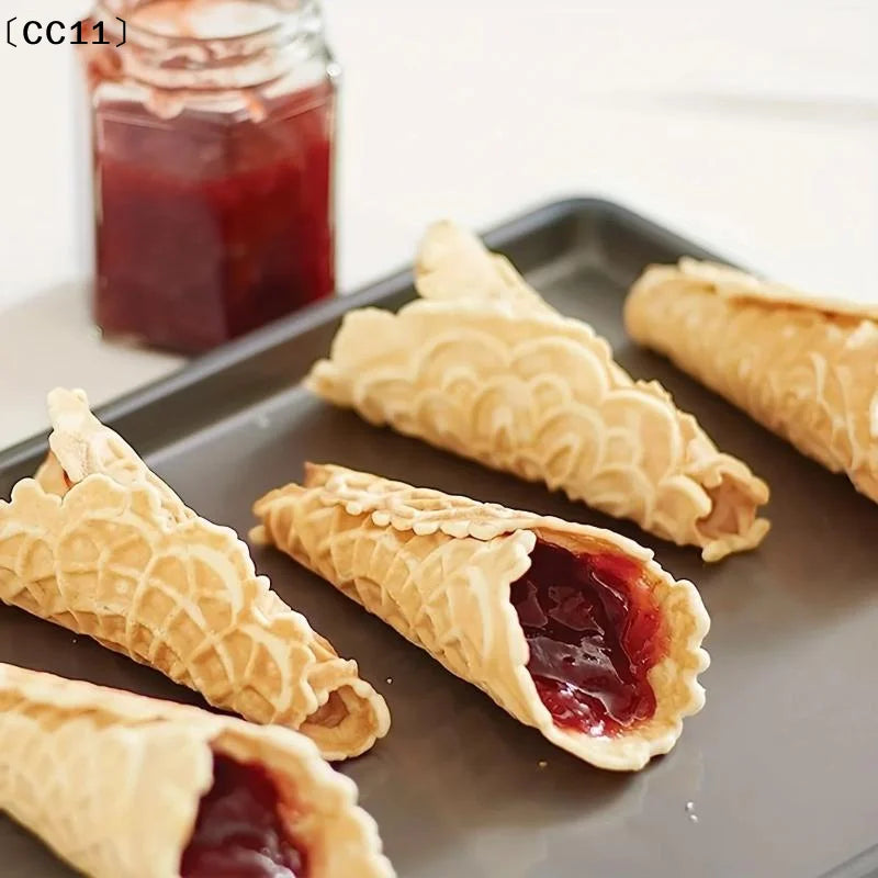Wooden Ice Cream Cone Mold DIY Kitchen Tool Waffle Cake Croissant Qme