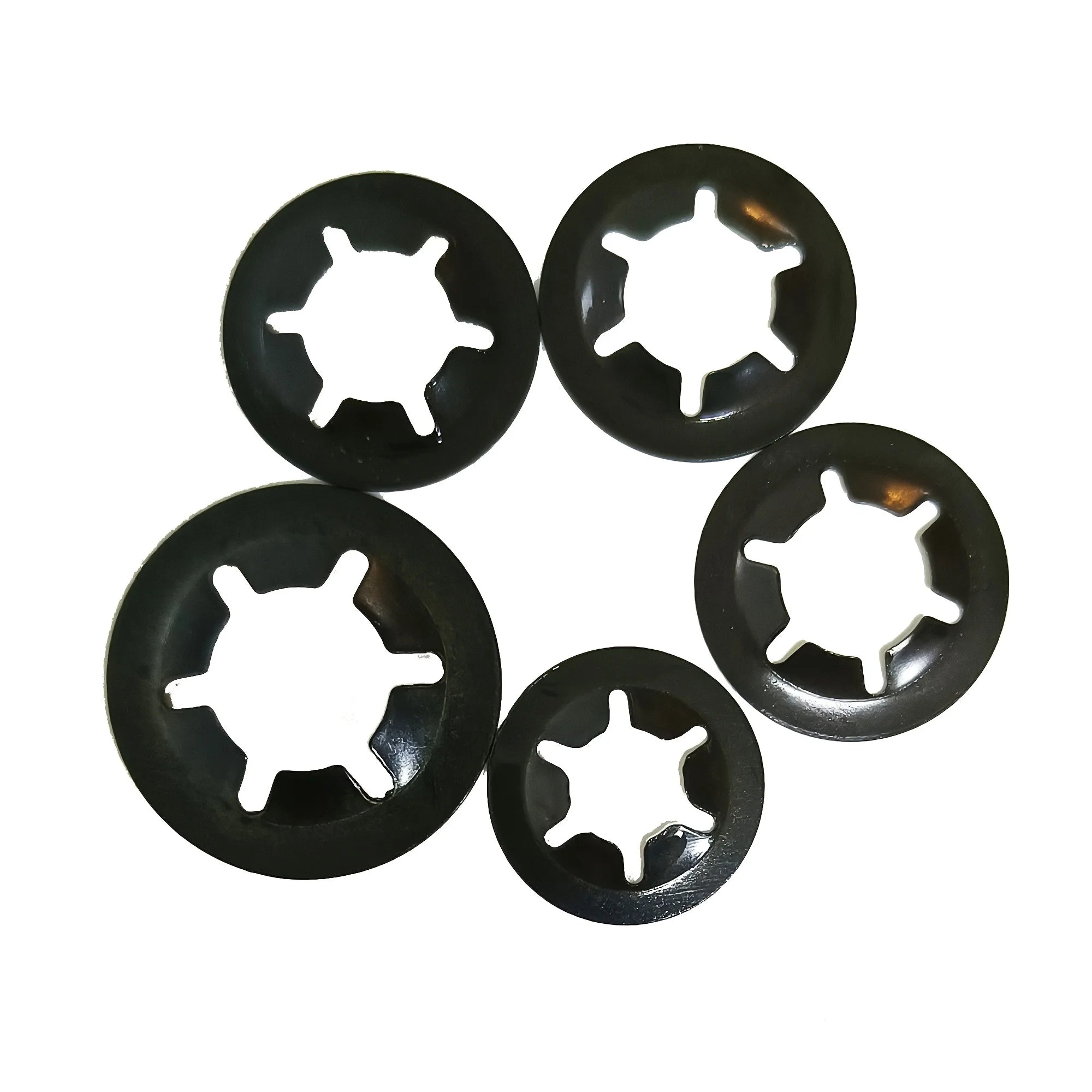 Internal tooth star lock washer, push-in quick locking fastener classification kit, decorative star-shaped lock washer Qme
