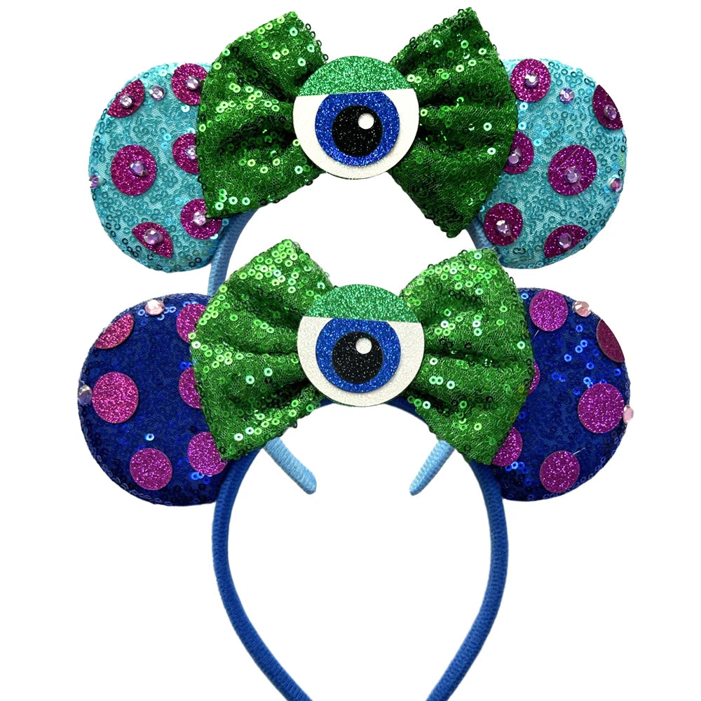 NEW Sullivan Mickey Ears Headband Monster Inc Minnie Mouse Hairband Women Cartoon Character Cosplay Hair Accessories Kids Party Qme Headband 8