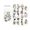 Sticker Pack 30sheets/bag Rose Bouquet Fashion Stickers Scrapbook DIY & Journal Planner Decoration for Phone Case Notebook Qme 4
