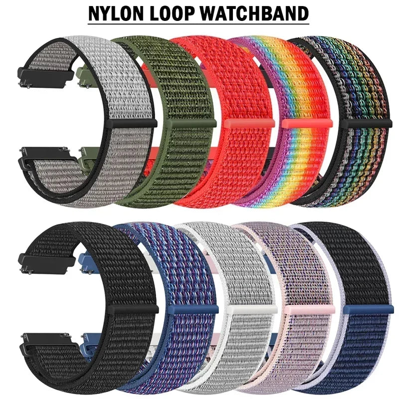 Nylon Loop For Garmin Forerunner 965 255 265 745 Bracelet For Garmin Vivoactive 4/Venu 2 3/Active/Fenix Chronos 22mm 20mm Strap Qme