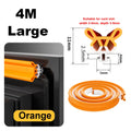 4M/Roll Window Sealing Strip Card Slot Type Soft TPE Draft Stopper Card Slot Type Multi-layer Sealing Window Weatherstripping Qme Large Orange