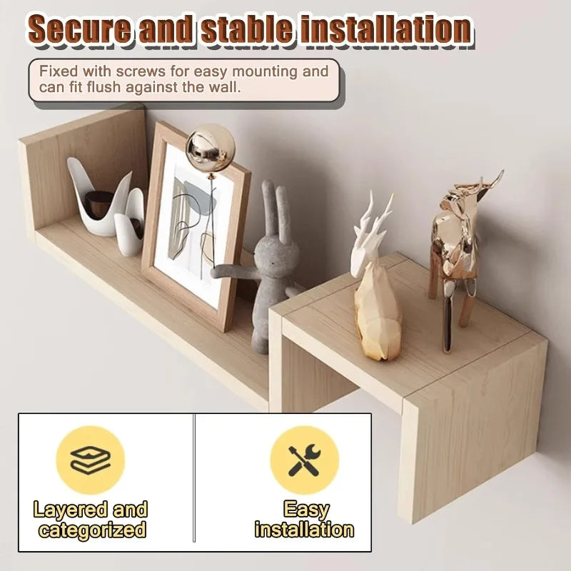 Wall Shelves Living Room Bathroom Mounted Bedroom Kitchen Qme