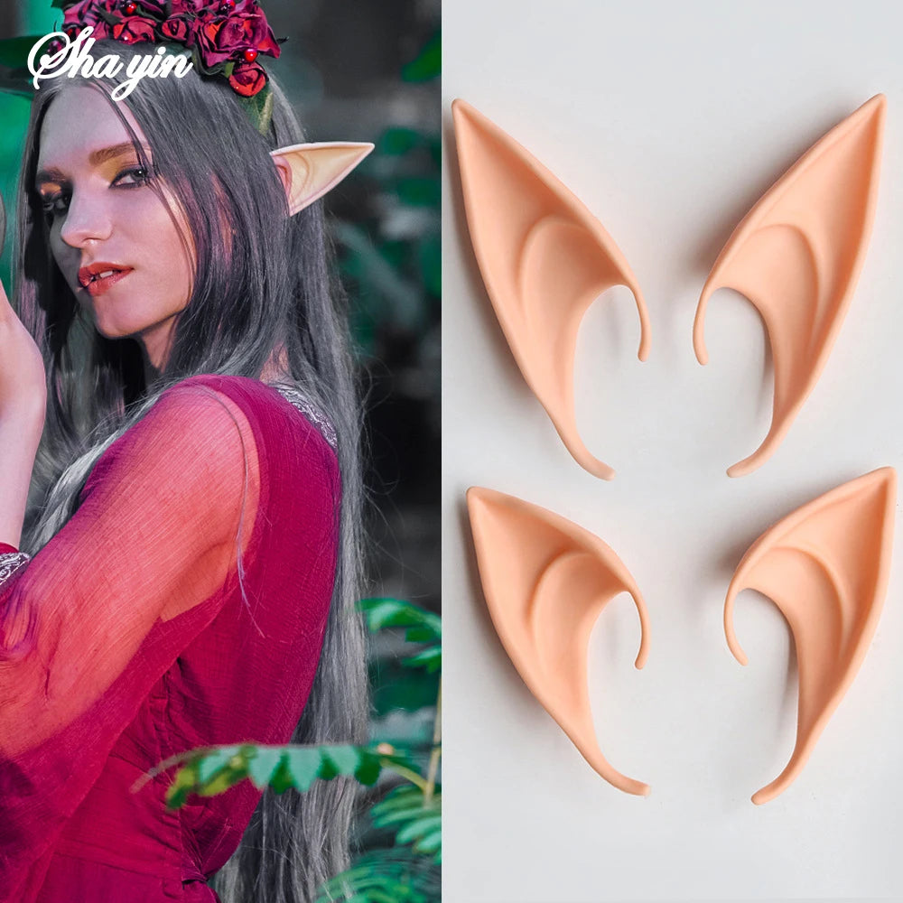1Pair Of Halloween Elf Ears Masquerade Ball Avatar Pointed Ears Party Props Fairy Monster False Ears Qme