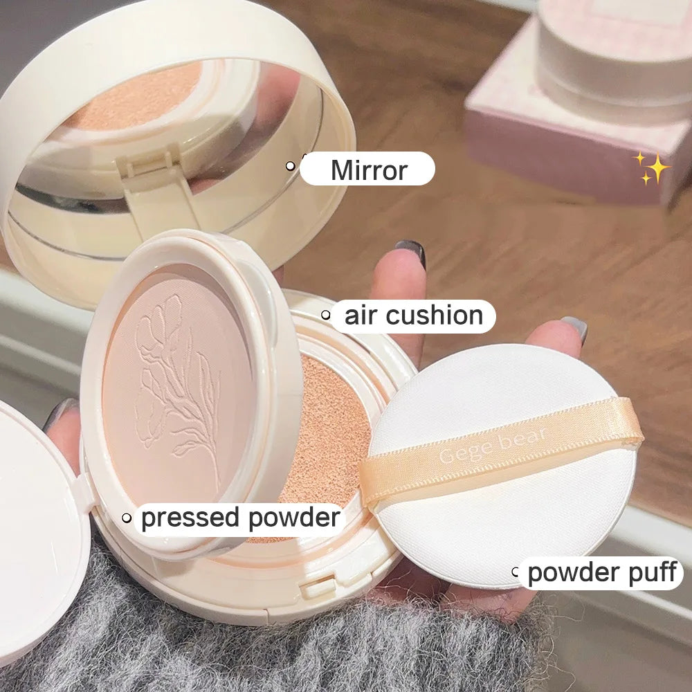 1 Double Layer Powder Cushion Clear Natural Lasting Brightening Gege Qme