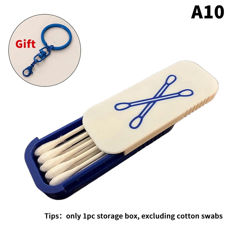 Keychain Portable Swab Case Travel Daily Use Dust-proof Keeps Clean Qme A10