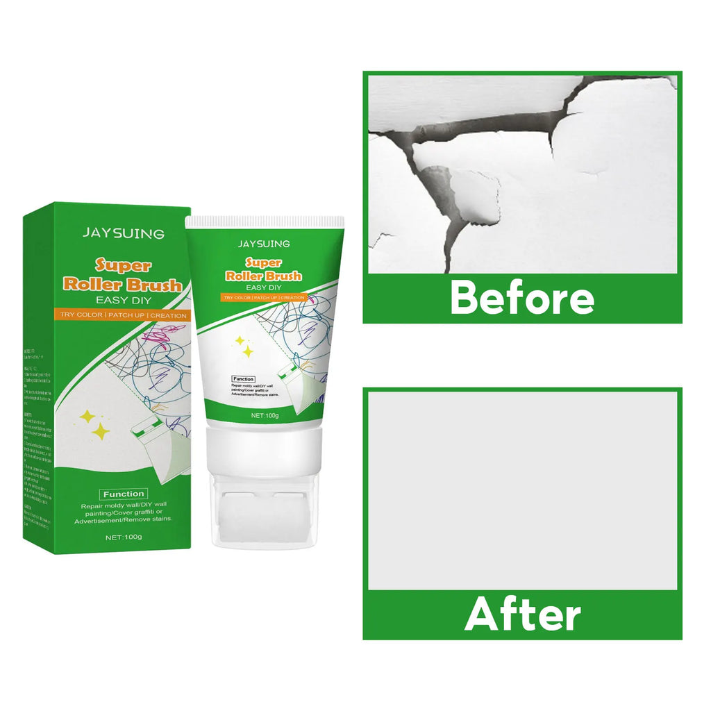 Wall Repair Cream Mouldproof Wall Crack Nail Quick-Drying Dirt Stain Remover Crack Repair Graffiti Coverage Wall Mending Paste Qme