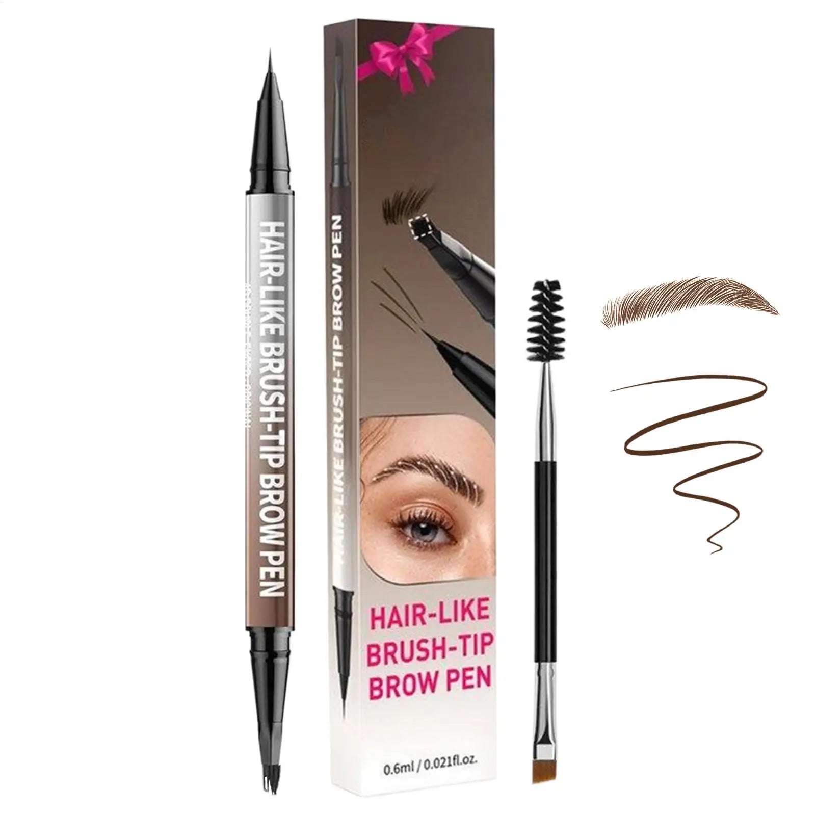 4 Colors Eyebrow Pen Tattoo Pencil Light Brown Gray Black Dark Qme