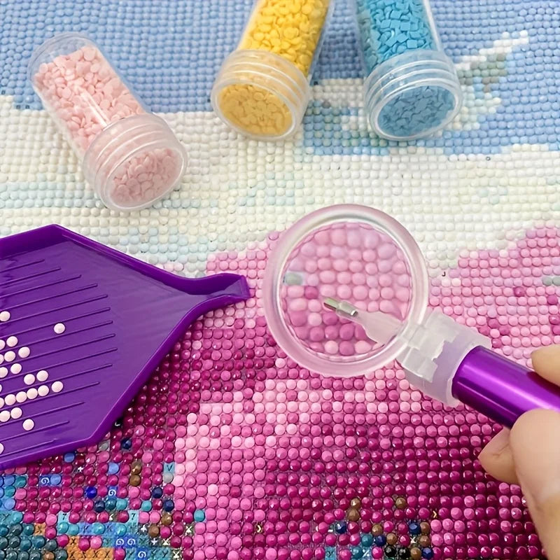 6pcs White Plastic Pen-Style Magnifying Glass Set, Embroidery Laser Magnifier, Painting Magnifier Qme