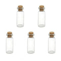 5/10Pc Creative Design Mini Clear Crystal Jars Lovely Cork Stoppers Glass Bottles Suitable Candles Essential Oils Decor DIYCraft Qme 5Pcs