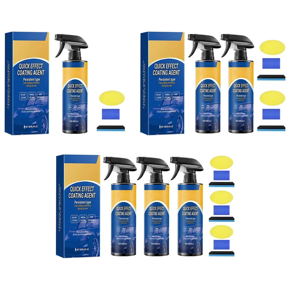 120ml Car Coating Spray High Protection Quick Effect Coating Agent Quickly Coat Car Wax for Vehicles Qme
