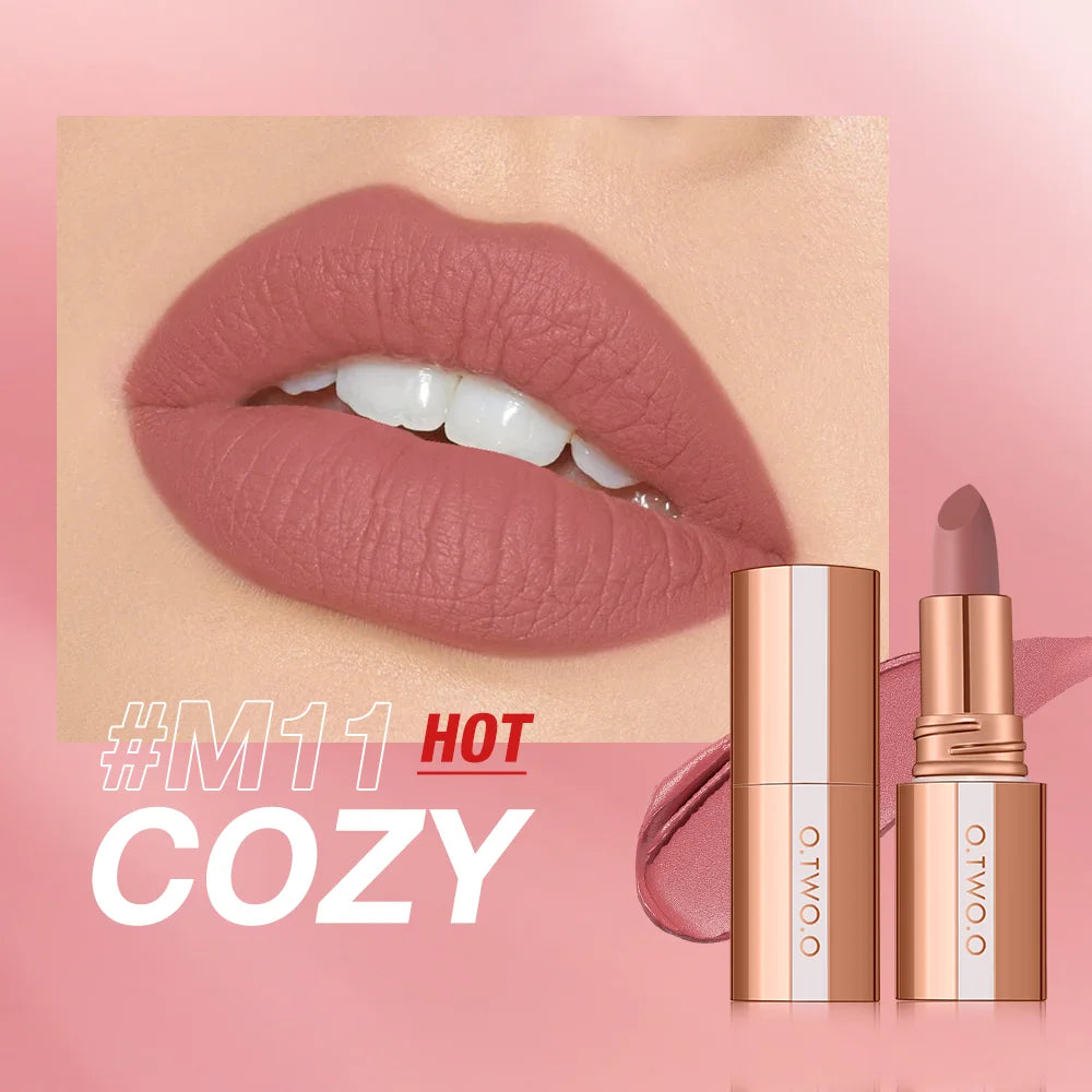 O TWO Lipstick Lip Tint Matte Long Lasting Waterproof Velvet Not Qme M11 China Mainland
