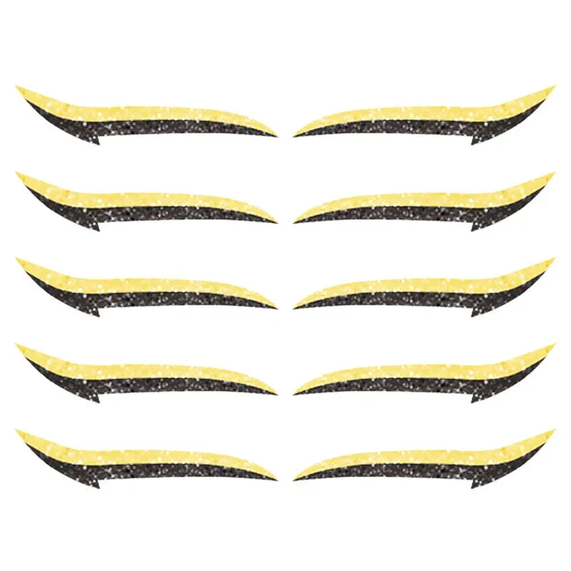 5/6Pair Glitter Eyeliner Sticker Set Self Adhesive Eyeliner Reusable Eyeliner Sticker DoubleLine Eyelid Patch Face Makeup Beauty Qme 5 Pairs Gold