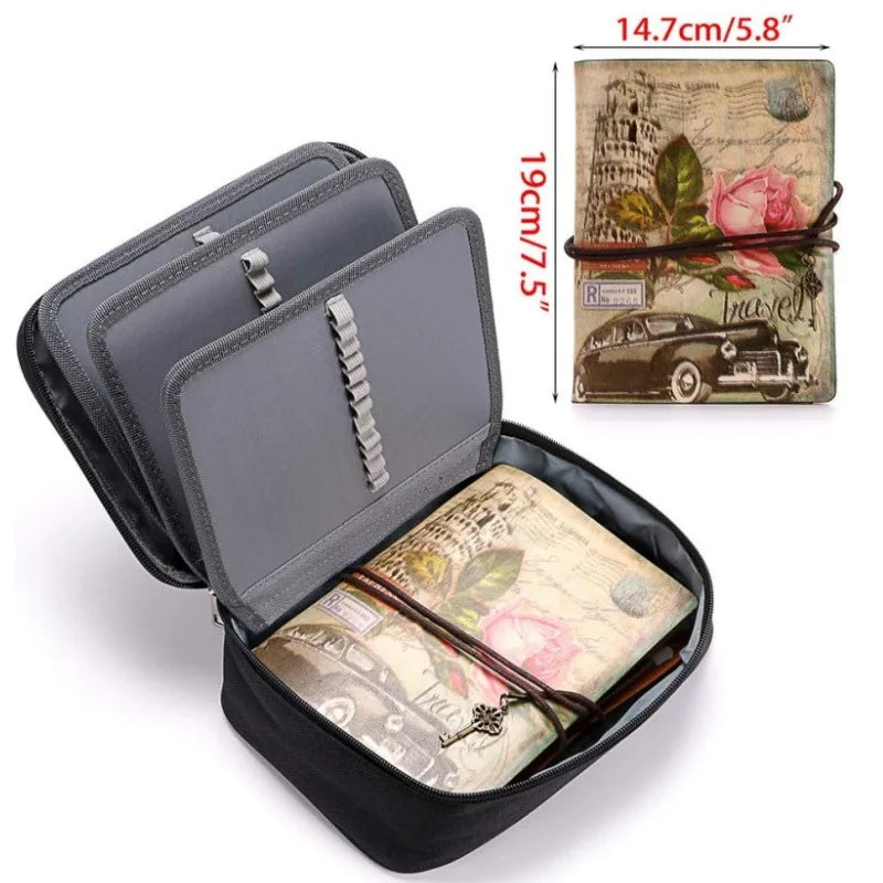 Large Capacity Pencil Case for Students Artists, Multi-Function Durable School Organizer with Pen Holders for School College Qme