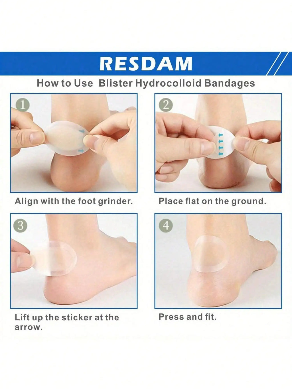 Water Gel Foot Patch Designed Specifically Blister Heel Protection Qme