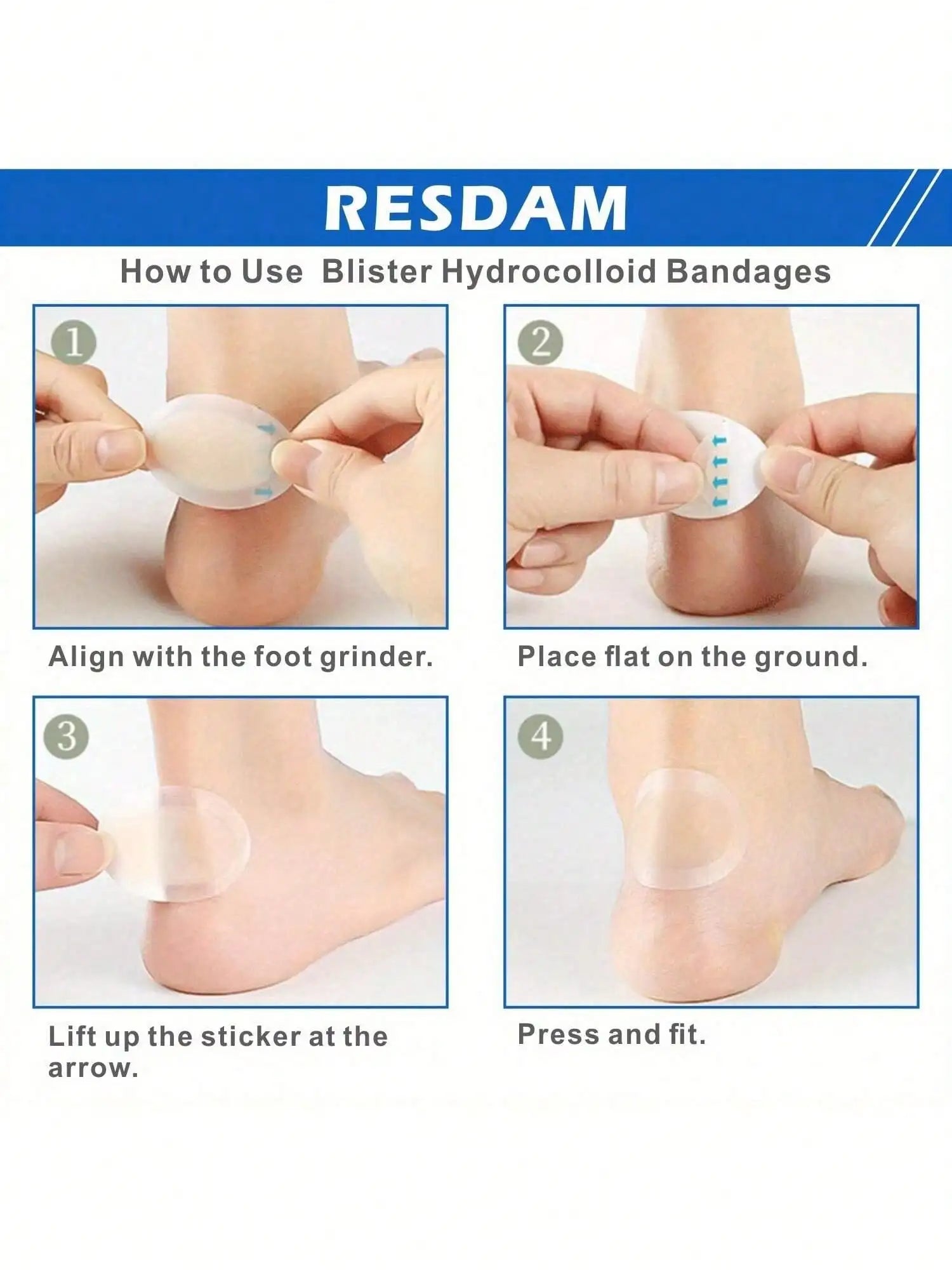 Water Gel Foot Patch Designed Specifically Blister Heel Protection Qme