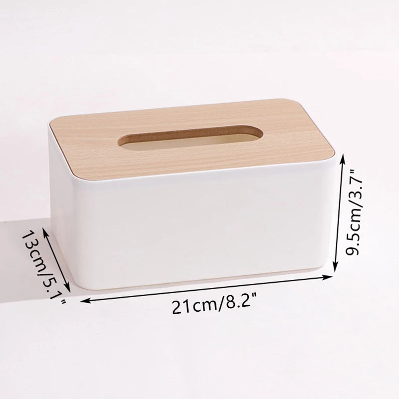 Disposable Luxurious Bamboo Rectangular Tissue Box Cover Waterproof Qme