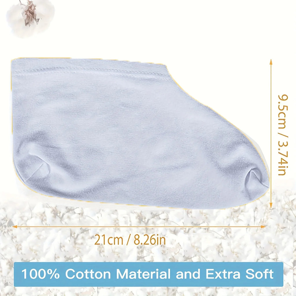 Reusable Moisturizing Socks for Foot Care, Cotton Spandex Anti-dry Crack Foot Cover for Home SPA Qme