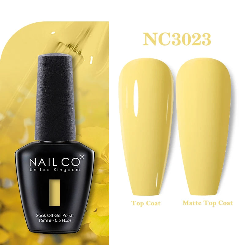 NAILCO Rubber Base Gel Polish Milky Pink Jelly White Beige 6Colors