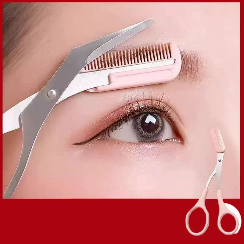 Eye Brow Razor Eye Brow Trimmer Eyebrow Clipper Comb 6 Pcs Eyebrow Design Template Reusable Eyebrows Stencils Make-Up Templates Qme