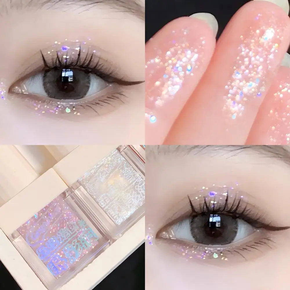Gege Bear Liquid Eye Shadow Pearlescent Sequins Glitter Powder Qme