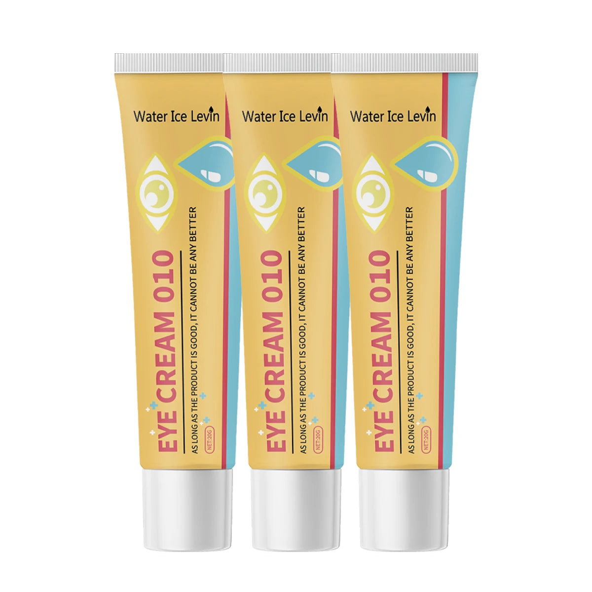 EXE CREAM 010 Eye Cream with Retinol & Hyaluronic Acid - Moisturizing, Smoothing & Protective Anti-Aging Eye Treatment Qme Gold 20g