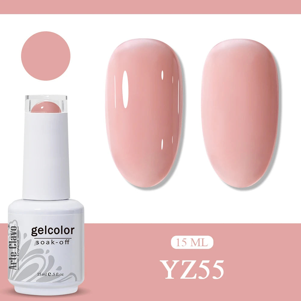 Arte Clavo Amber Gel Nail Polish Translucent Vintage Jelly Semi
