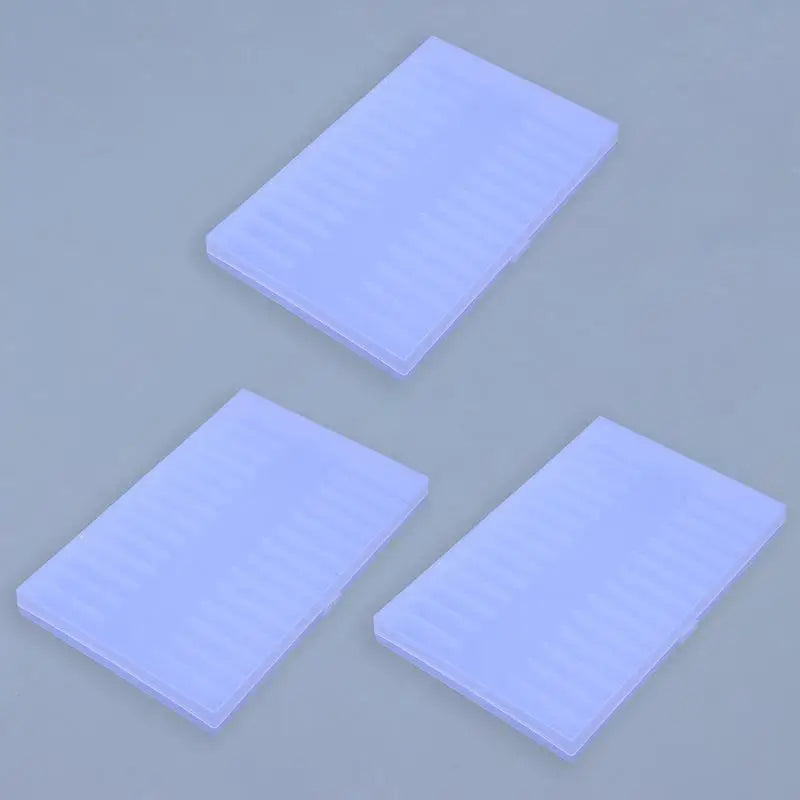 Multislot Pen Storage Box Hard Plastic Stationery Display Holder Qme 3PCS