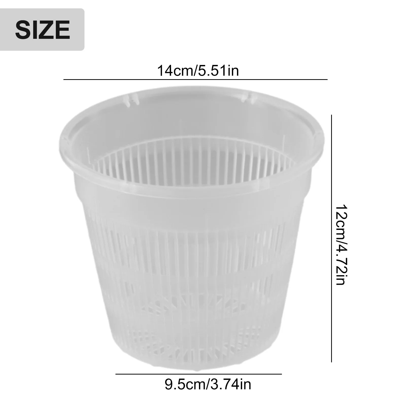 5pcs Clear Nursery Pots Garden Planting Pot Orchid Pot With Saucers Plastic Breathable Pot With Tray Repotting Pot With Holes Qme