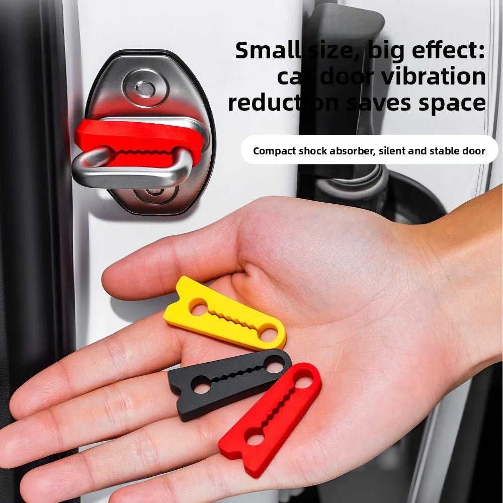 4/8Pcs Silicone Auto Door Buffer Pad Shock Absorbing Soundproof Gasket Reduce Lock Wear and Abnormal Car Noise Qme
