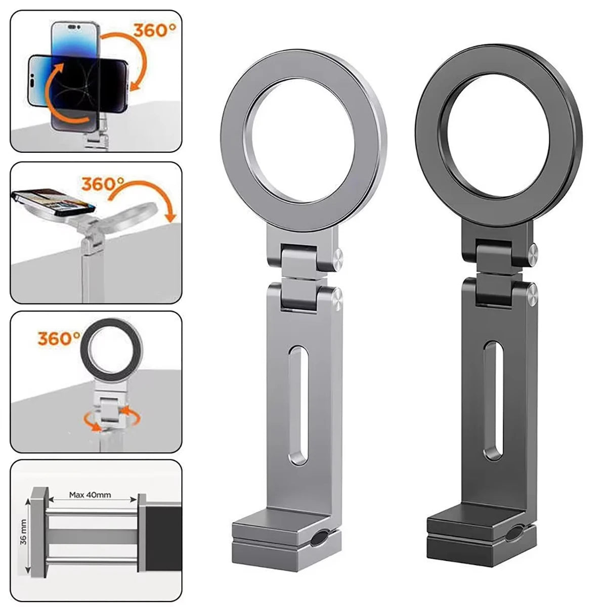 Magnetic Mobile Phone Holder Magsafe Portable Travel Foldable Qme