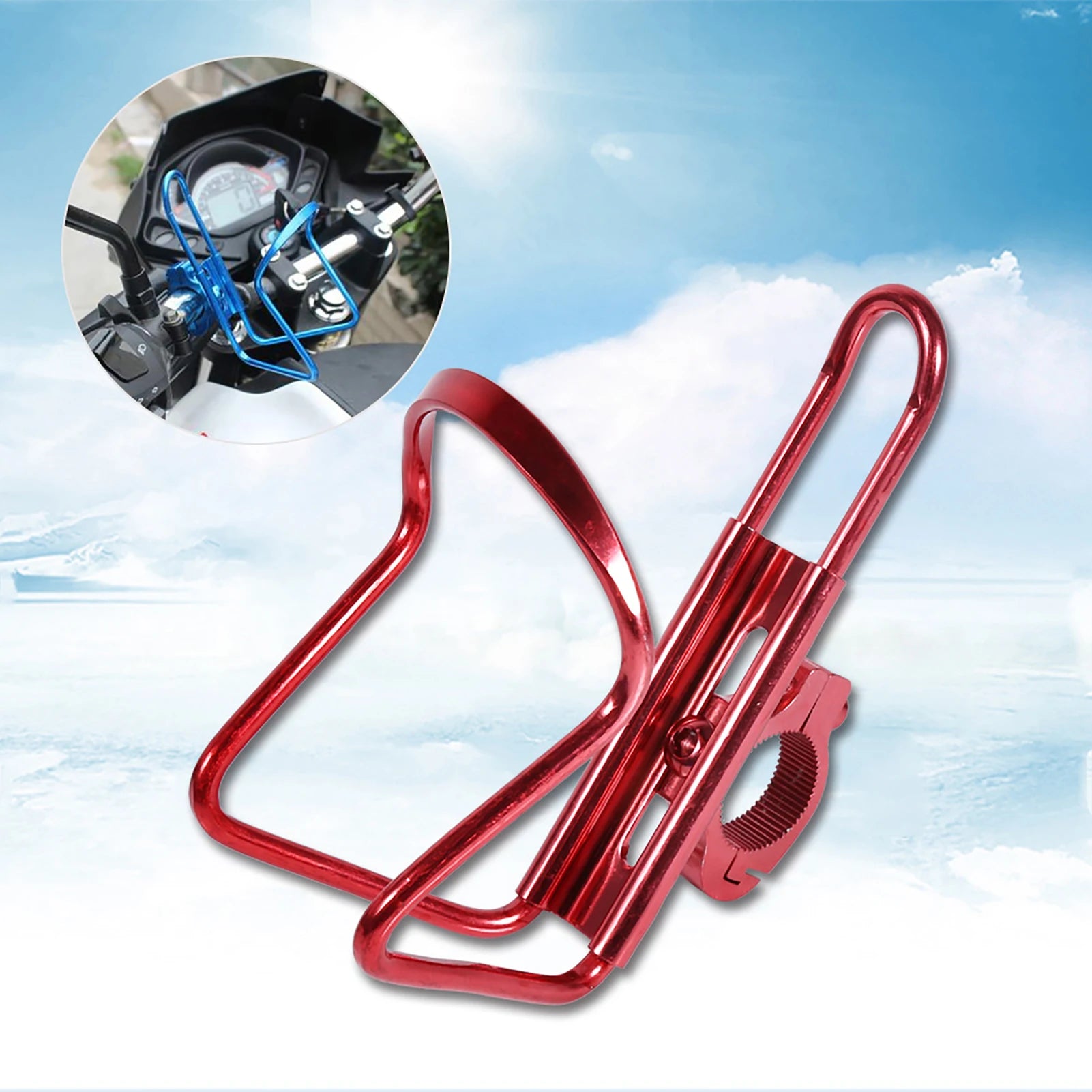 Motorbike Drink Cup Holder Motorcycle Motorbike Drink Cup Holder Water Beverage Support Handlebar Bottle Adapter Qme