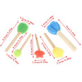Kids Toddler Sponge Stamp Brush Kits Flower Drawing Toys Children Qme one size