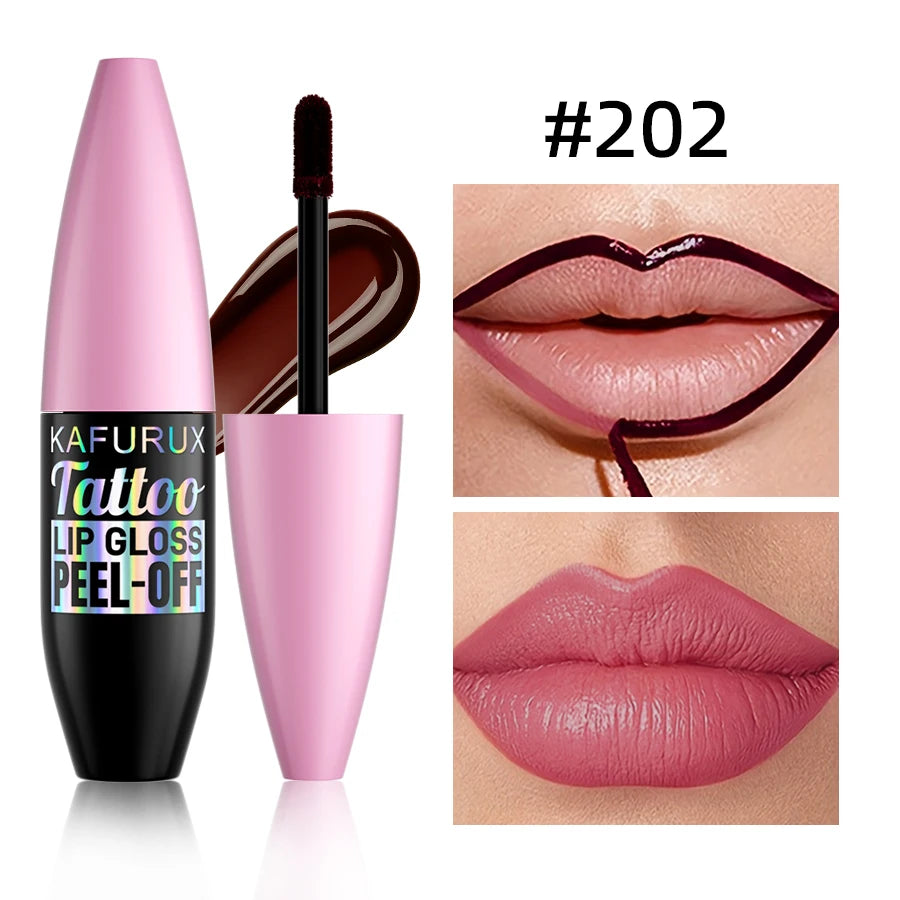 7 Waterproof Lip Liner Peel Off Tint Long Lasting Matte Gloss Red Qme 202