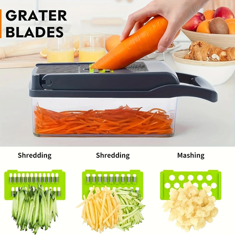 Multifunctional Vegetable Chopper Handle Food Grate Food Chopper Vegetable Slicer Dicer Cut Kitchen Items Onion Chopper ﻿ Qme