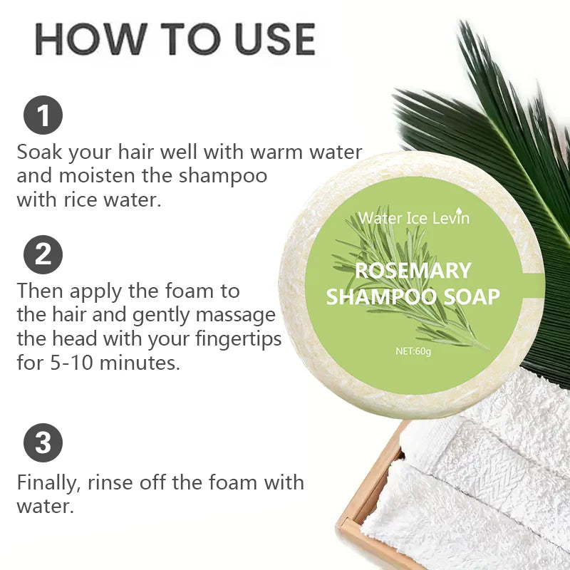 Rosemary Shampoo Hair Growth Soap Moisturizing Oil Control Non Irritating Increase Gloss Nourishing Hair Strengthening Shampoo Qme