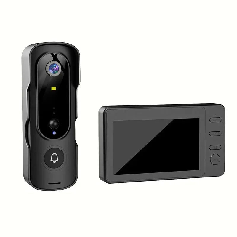 Two Way Voice Video Intercom System 120 Degree Viewing Angle Wireless Video Doorbell Camera Wireless Video Doorbell Qme