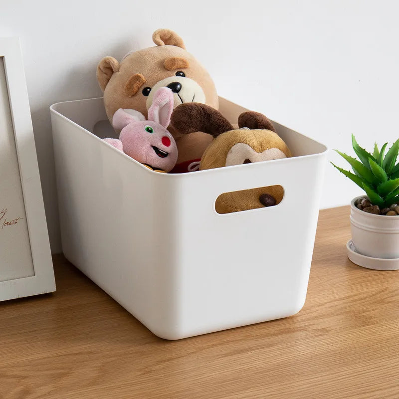 Solid Plastic Storage Box Large Capacity Home Clothing Toy Desktop Qme