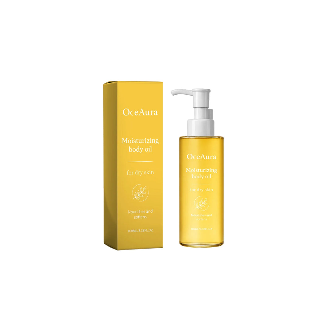 OceAura Moisturizing Body Oil Castor Seed Infused Dry Rough Skin Repair Itch Relief Non-Greasy Fast Absorbing Hydrating Lotion Qme 100ml