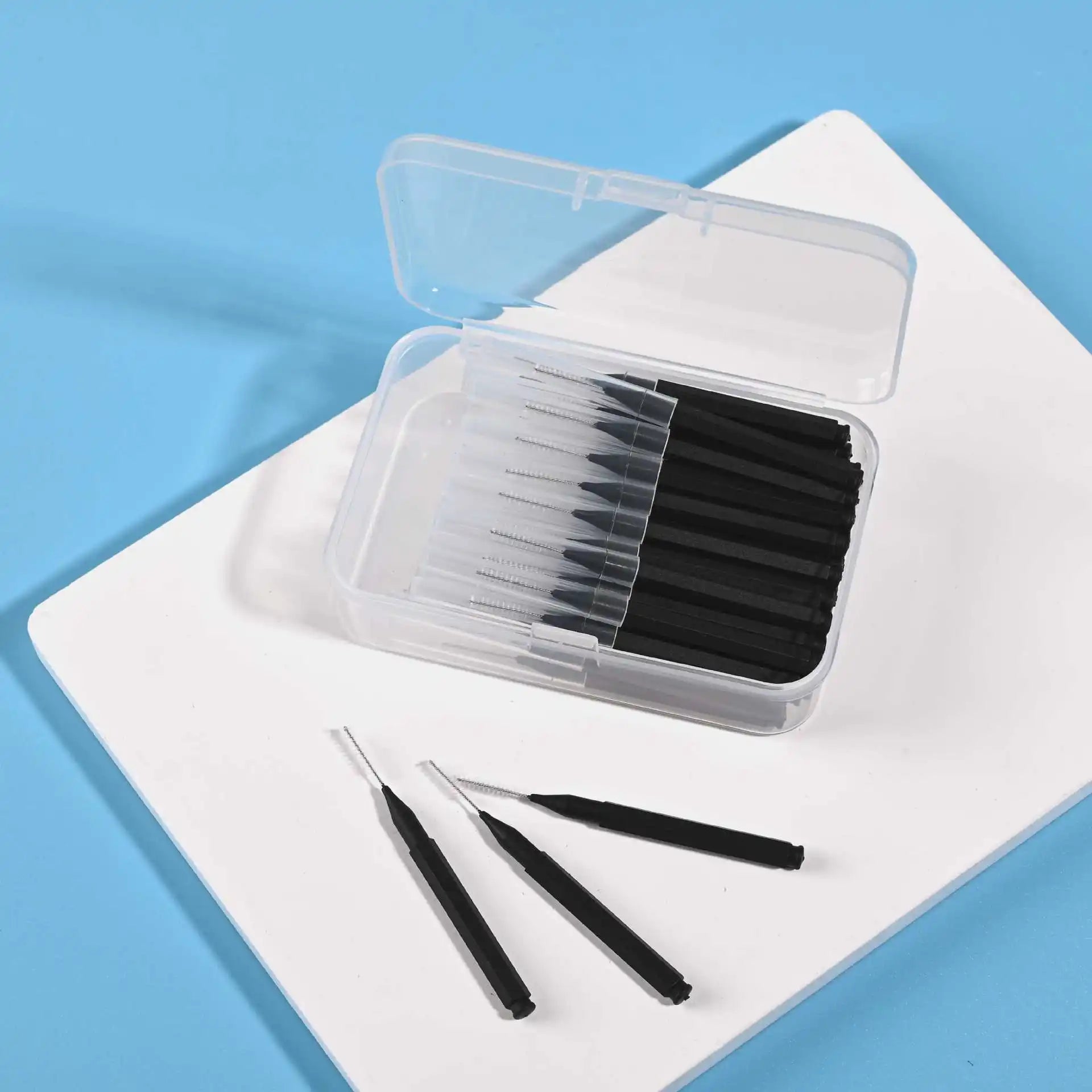 0 6- Interdental Brushes Health Care Tooth Push-pull Removes Food Qme 30Pcs Black 0.6mm China Mainland