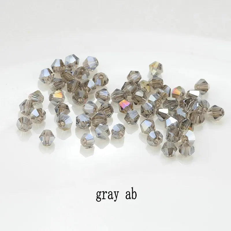 Shiny Crystal Beads Bicone Glass Loose Spacer Bracelet DIY Jewelry