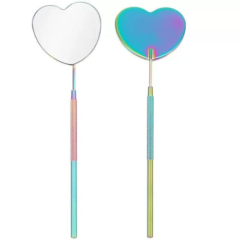 Eyelash Extensions Checking Mirror Heart Shape Stainless Steel Qme 1Pcs Color China Mainland