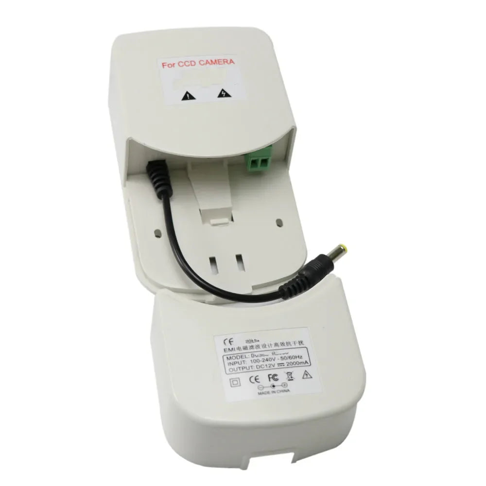 2pcs AC100-240V Professional waterproof surveillance camera power supply DC12V 2000mA ourdoor camera power adapter Qme