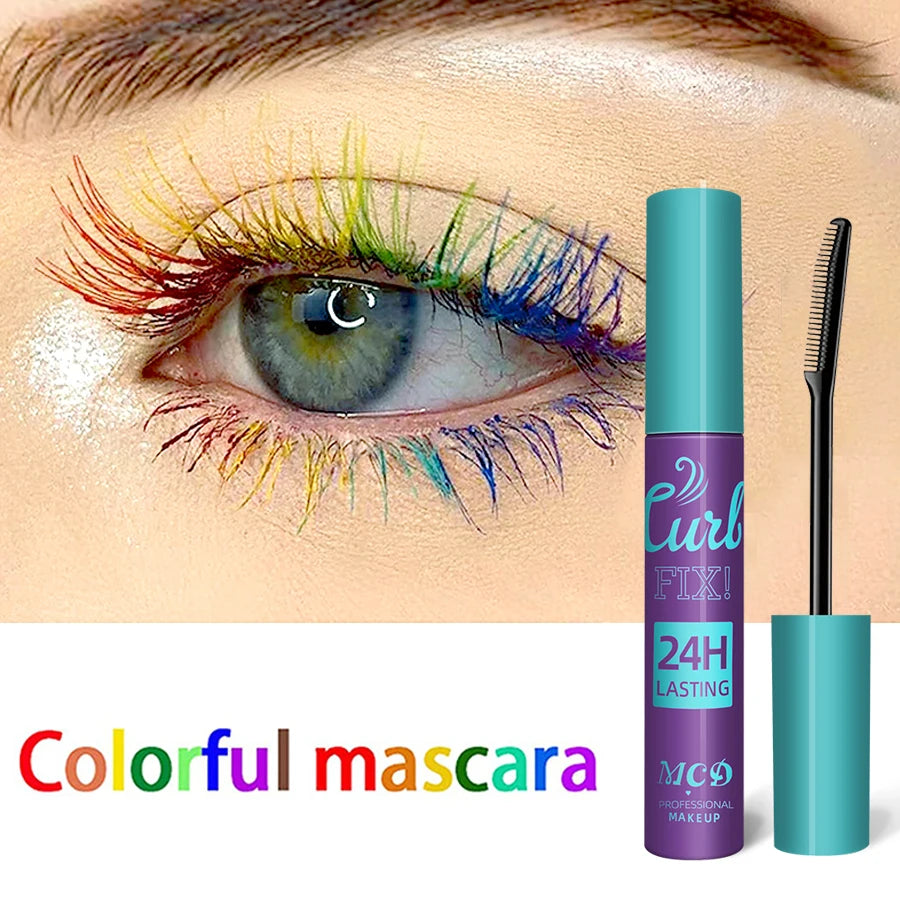 Colorful Slender Mascara Waterproof Fast Drying Curling Eyelashes Qme