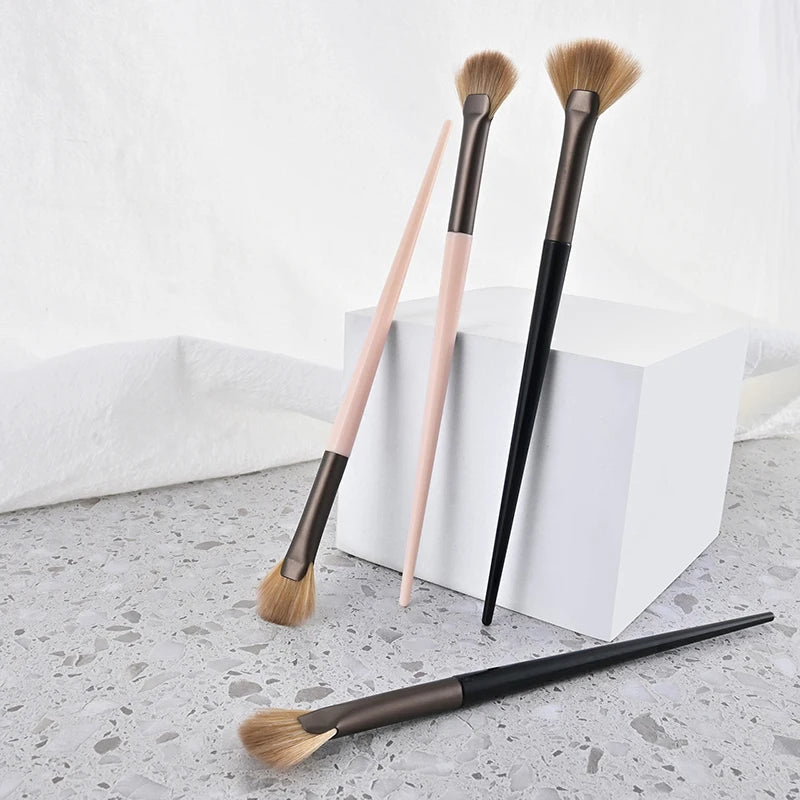 1 Slim Soft Facial Fan Brush Makeup Cosmetic Multi Use Mask Tool Qme