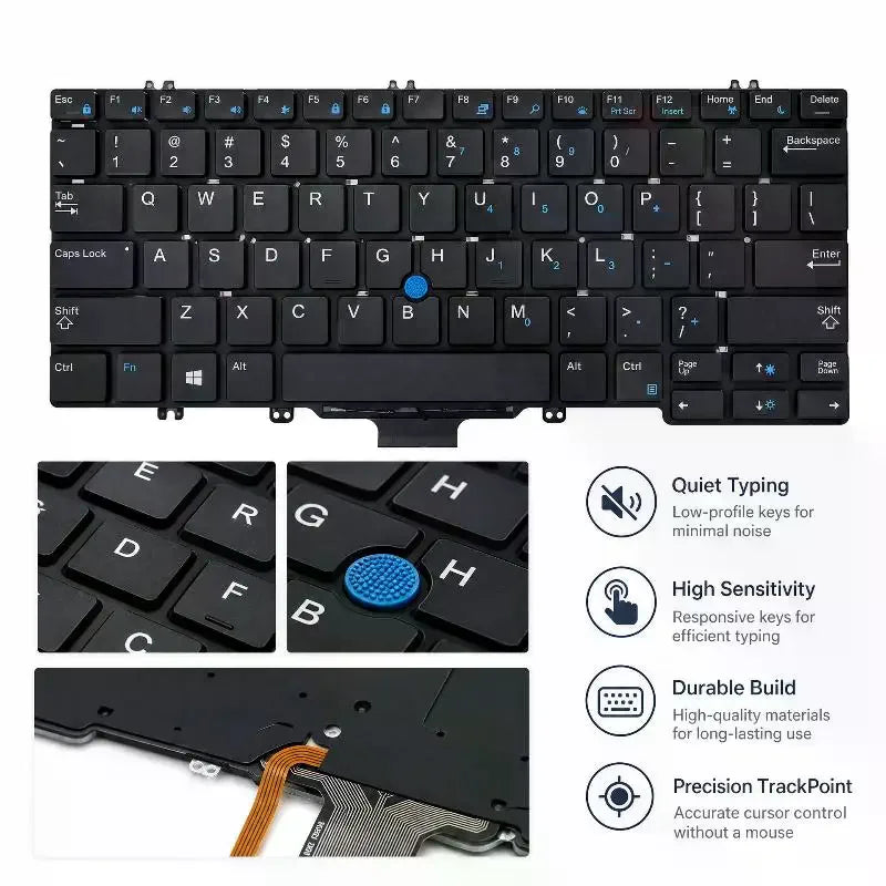 Replacement Keyboard Quiet Typing Waterproof Layer Compatible Qme